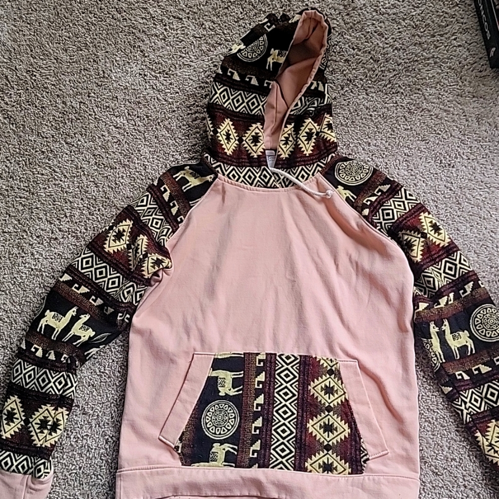 Women's handmade llama hoodie